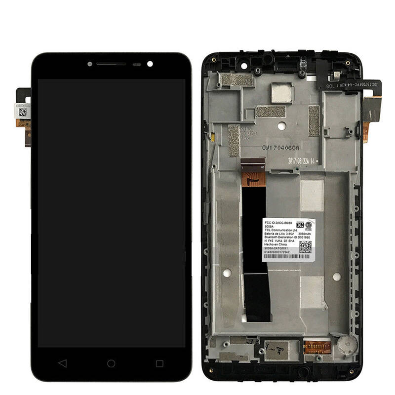 Alcatel OT-9008 A3 Xl Lcd Ekran Dokunmatik Siyah Çıtalı