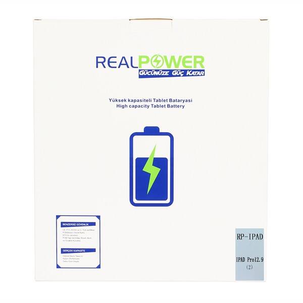 RealPower Apple 12.9 iPad Pro 2 Yüksek Kapasiteli Batarya Pil 10994mah