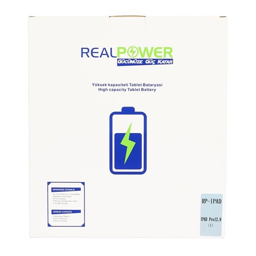 RealPower Apple 12.9 iPad Pro A1577 Yüksek Kapasiteli Batarya Pil 10307mah - Thumbnail