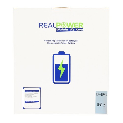 RealPower Apple iPad 2 Yüksek Kapasiteli Batarya Pil 6930mah - Thumbnail