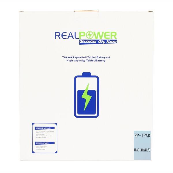 RealPower Apple iPad Mini 3 Yüksek Kapasiteli Batarya Pil 6471mah