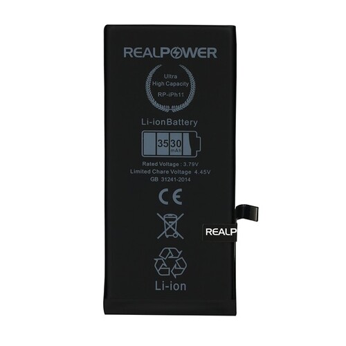 RealPower Apple iPhone 11 Yüksek Kapasiteli Batarya Pil 3580mah - Thumbnail