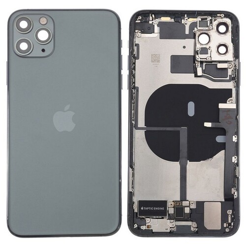 Apple Uyumlu iPhone 11 Pro Max Kasa Kapak Yeşil Dolu - Thumbnail