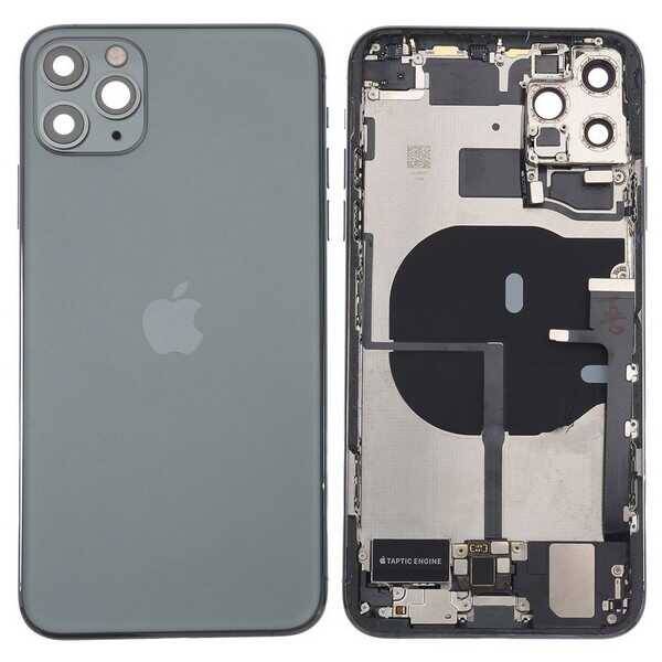 Apple Uyumlu iPhone 11 Pro Max Kasa Kapak Yeşil Dolu