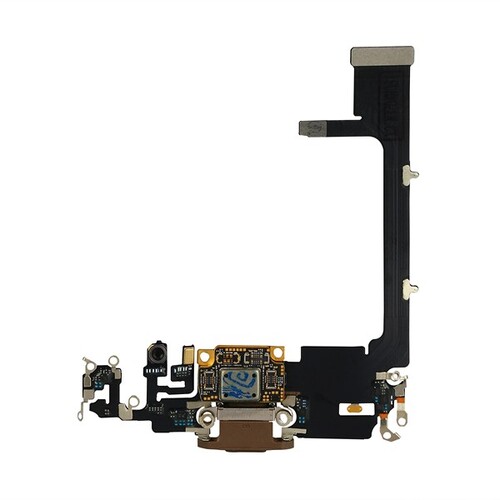 Apple iPhone 11 Pro Uyumlu Şarj Soketli Mikrofon Filmi Flex Gold Servis - Thumbnail