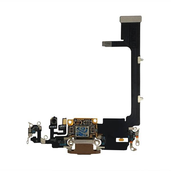 Apple iPhone 11 Pro Uyumlu Şarj Soketli Mikrofon Filmi Flex Gold Servis