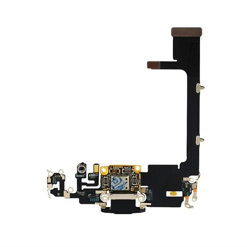 Apple iPhone 11 Pro Şarj Soketli Mikrofon Filmi Flex Siyah Servis - Thumbnail