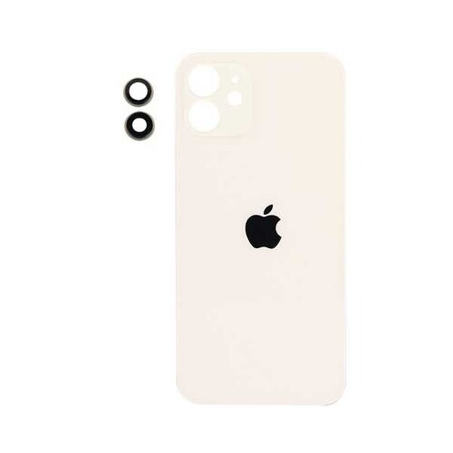 Apple iPhone 12 Arka Kapak Kamera Lensli Beyaz - Thumbnail