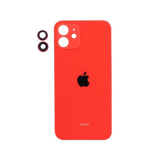Apple iPhone 12 Arka Kapak Kamera Lensli Kırmızı - Thumbnail