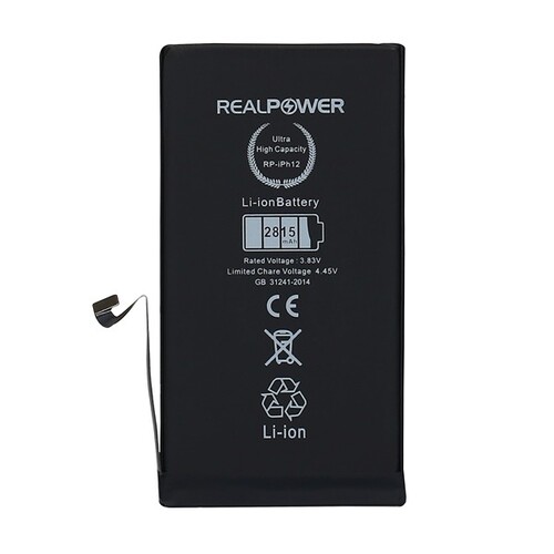 RealPower Apple iPhone 12 Yüksek Kapasiteli Batarya Pil 2815mah - Thumbnail