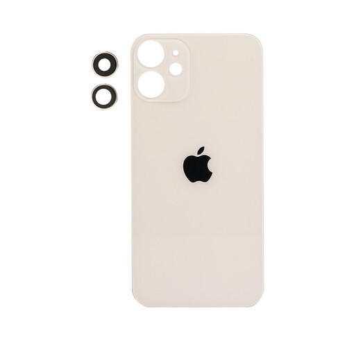 Apple iPhone 12 Mini Arka Kapak Kamera Lensli Beyaz - Thumbnail