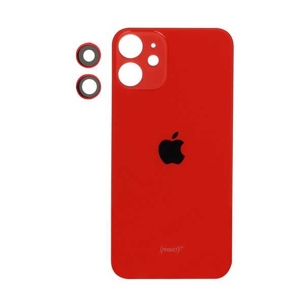 ÇILGIN FİYAT !! Apple iPhone 12 Mini Arka Kapak Kamera Lensli Kırmızı 