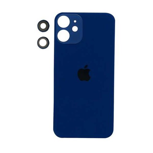 Apple iPhone 12 Mini Arka Kapak Kamera Lensli Mavi - Thumbnail