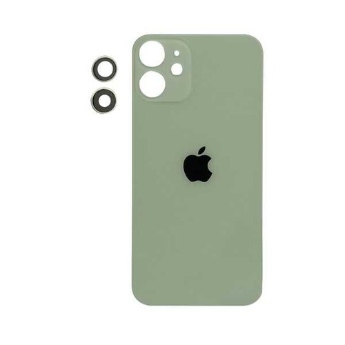 Apple iPhone 12 Mini Arka Kapak Kamera Lensli Yeşil - Thumbnail