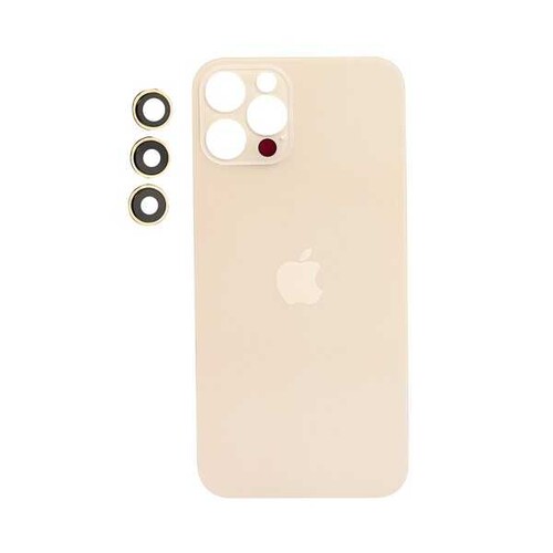 Apple iPhone 12 Pro Arka Kapak Kamera Lensli Gold - Thumbnail