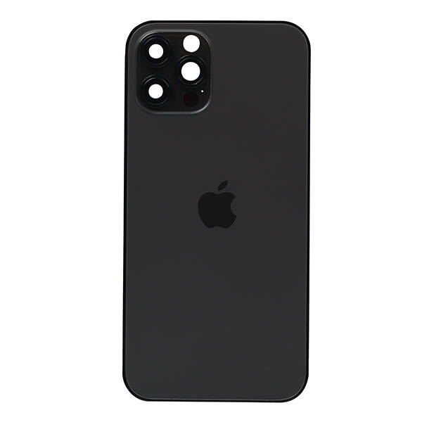 Apple iPhone 12 Pro Uyumlu Kasa Kapak Siyah Boş