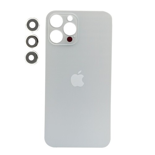 Apple iPhone 12 Pro Max Arka Kapak Kamera Lensli Beyaz - Thumbnail