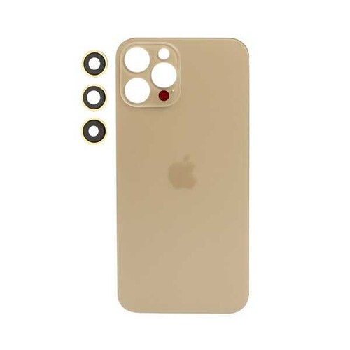 Apple iPhone 12 Pro Max Arka Kapak Kamera Lensli Gold - Thumbnail