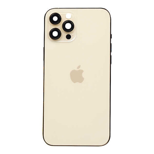 Apple iPhone 12 Pro Max Kasa Kapak Gold Dolu - Thumbnail