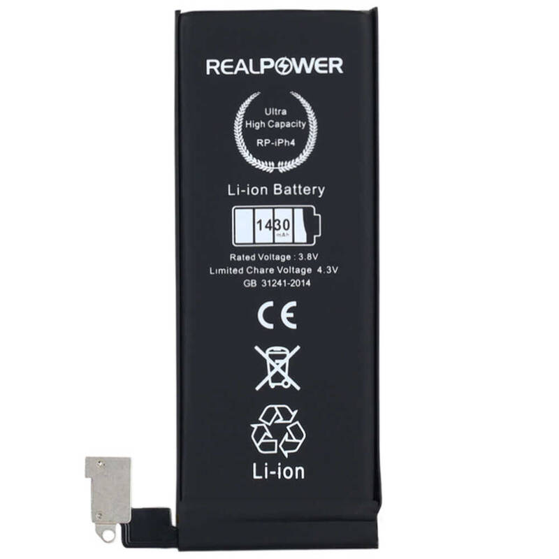 RealPower Apple iPhone 4 Yüksek Kapasiteli Batarya Pil 1430mah