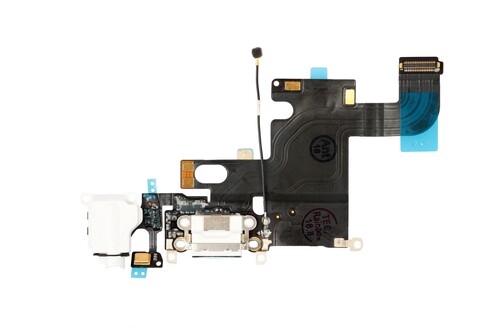Apple iPhone 6 Kulaklık Soketli Şarj Soketli Film Beyaz - Thumbnail