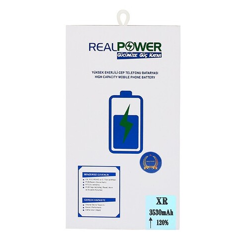 RealPower Apple iPhone Xr Yüksek Kapasiteli Batarya Pil 3530mah - Thumbnail
