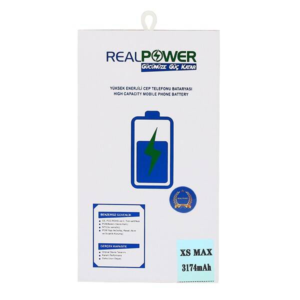 RealPower Apple iPhone Xs Max Yüksek Kapasiteli Batarya Pil 3710mah