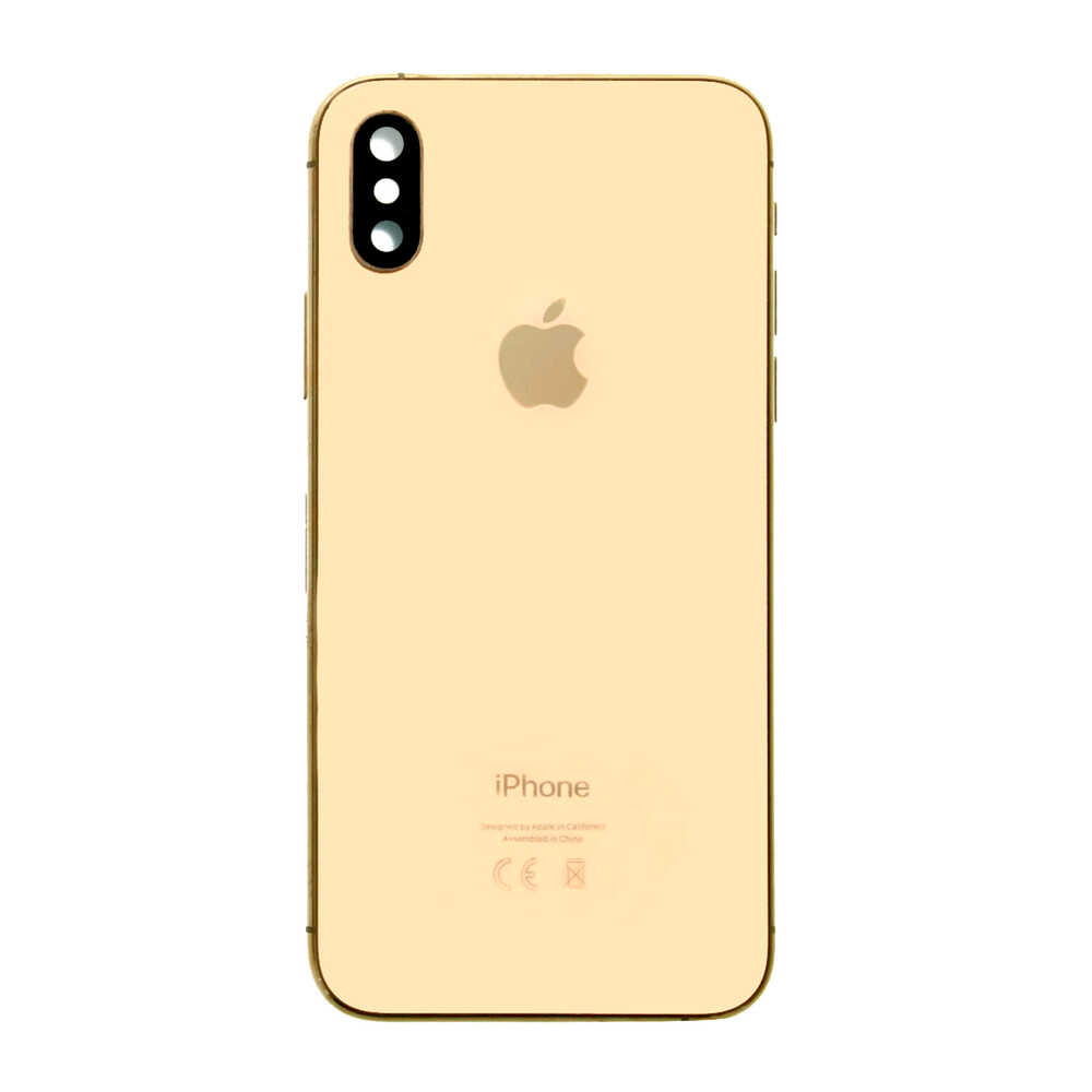 ÇILGIN FİYAT !! Apple iPhone Xs Max Kasa Kapak Gold Dolu 