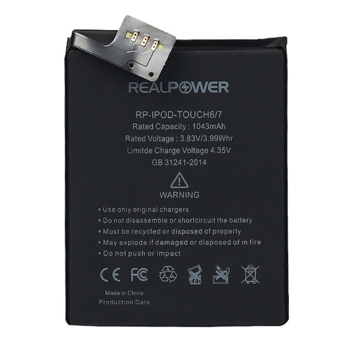 Realpower Apple iPod Touch 6 Uyumlu Yüksek Kapasiteli Batarya Pil A1641 - Thumbnail