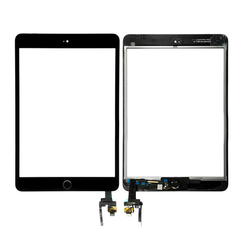 Apple Uyumlu iPad Mini 3 Dokunmatik Home Tuşlu Siyah A Kalite - Thumbnail