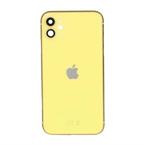 Apple Uyumlu iPhone 11 Kasa Kapak Sarı Boş - Thumbnail