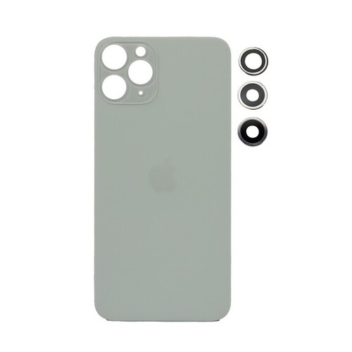 Apple Uyumlu iPhone 11 Pro Max Arka Kapak Kamera Lensli Beyaz - Thumbnail