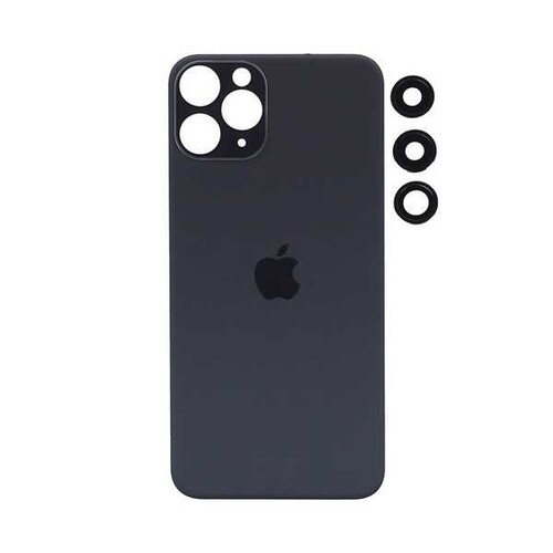Apple Uyumlu iPhone 11 Pro Max Arka Kapak Kamera Lensli Siyah - Thumbnail