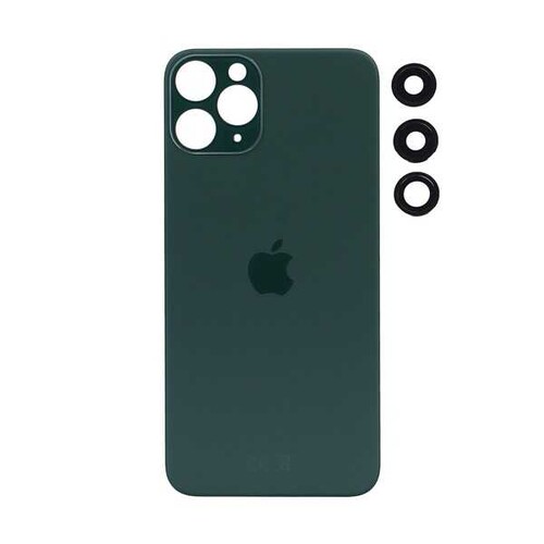 Apple Uyumlu iPhone 11 Pro Max Arka Kapak Kamera Lensli Yeşil - Thumbnail