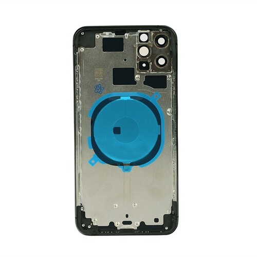 Apple Uyumlu iPhone 11 Pro Max Kasa Kapak Siyah Boş - Thumbnail