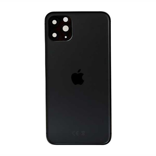 Apple Uyumlu iPhone 11 Pro Max Kasa Kapak Siyah Boş - Thumbnail