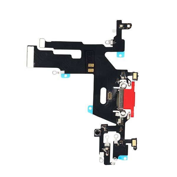 Apple Uyumlu iPhone 11 Şarj Soketli Mikrofon Filmi Flex Kırmızı