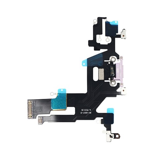 Apple Uyumlu iPhone 11 Şarj Soketli Mikrofon Filmi Flex Mor - Thumbnail