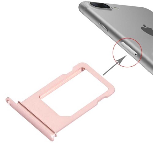 Apple Uyumlu iPhone 7 Plus Sim Kart Tepsisi Rose - Thumbnail