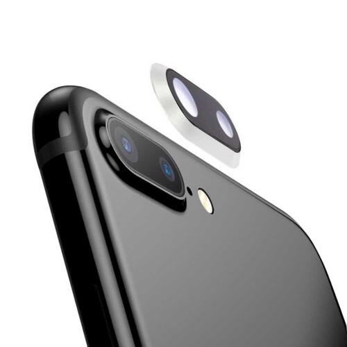 Apple Uyumlu iPhone 8 Plus Kamera Lensi Beyaz - Thumbnail
