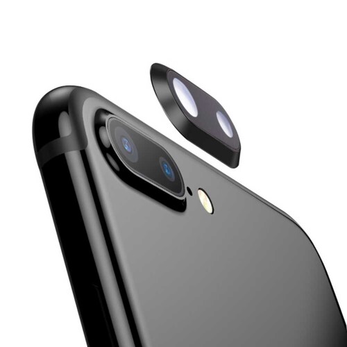 Apple Uyumlu iPhone 8 Plus Kamera Lensi Siyah - Thumbnail