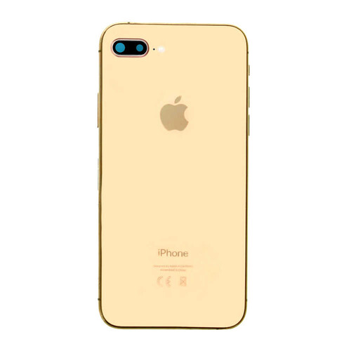 Apple Uyumlu iPhone 8 Plus Kasa Kapak Gold Dolu - Thumbnail