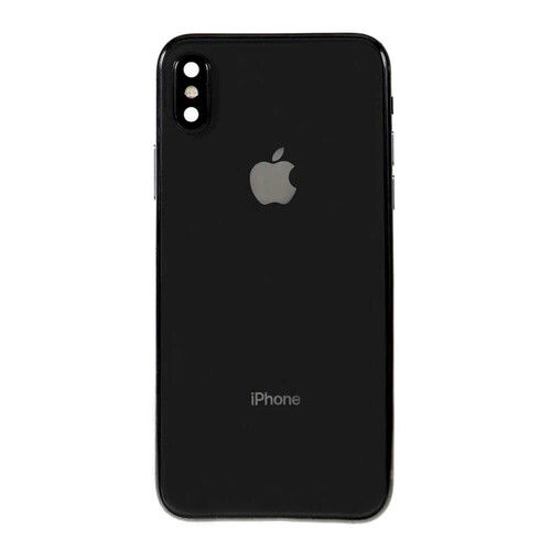 Apple Uyumlu iPhone Xs Kasa Kapak Siyah Boş - Thumbnail