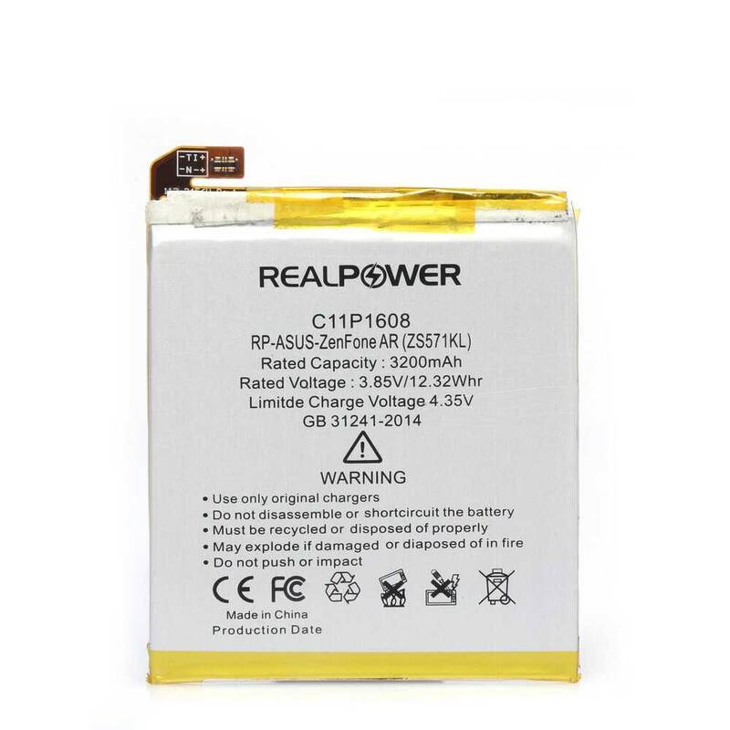 RealPower Asus Zenfone Ar Zs571kl C11p1608 Yüksek Kapasiteli Batarya Pil