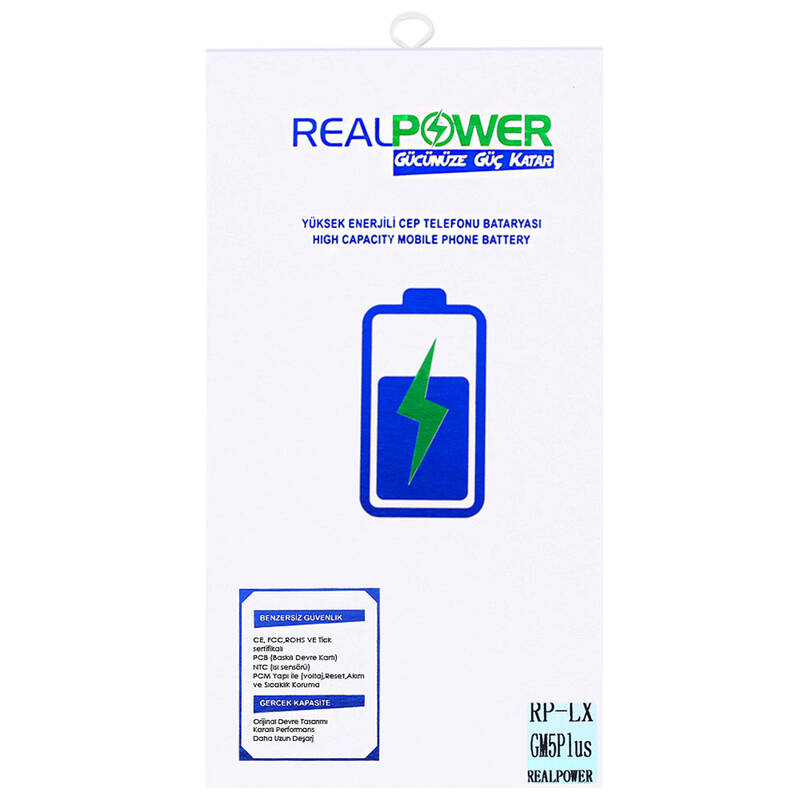 RealPower General Mobile Discovery Gm5 Plus Yüksek Kapasiteli Batarya Pil 3300mah
