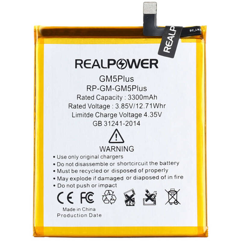 RealPower General Mobile Discovery Gm5 Plus Yüksek Kapasiteli Batarya Pil 3300mah