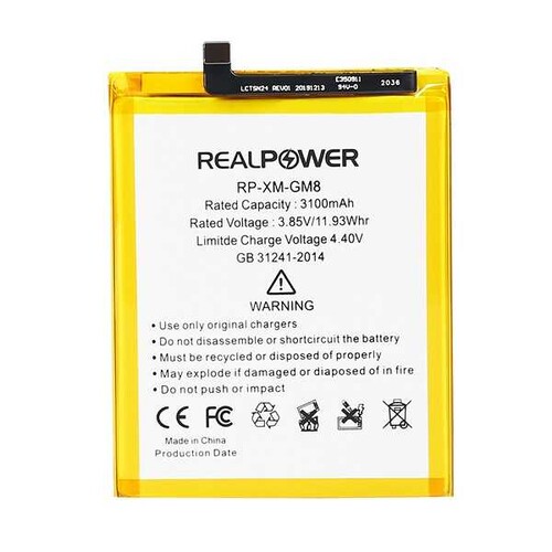 RealPower General Mobile Discovery Gm8 Yüksek Kapasiteli Batarya Pil 3100mah - Thumbnail