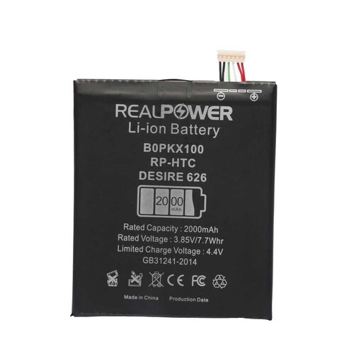 RealPower Htc Desire 626 Yüksek Kapasiteli Batarya Pil 2000mah - Thumbnail