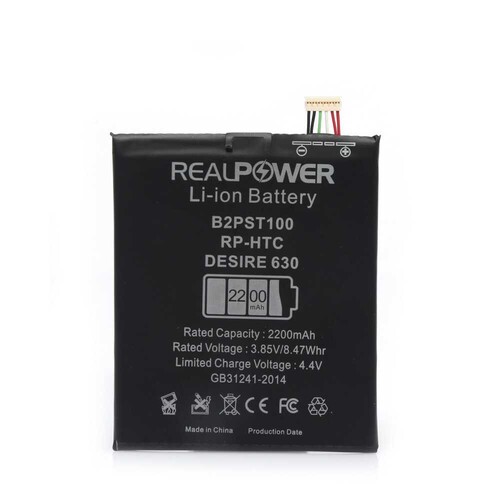 RealPower Htc Desire 630 Yüksek Kapasiteli Batarya Pil 2200mah - Thumbnail