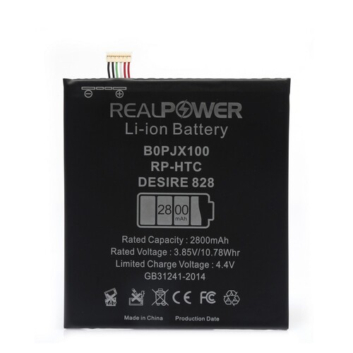 RealPower Htc Desire 828 Yüksek Kapasiteli Batarya Pil 2800mah - Thumbnail
